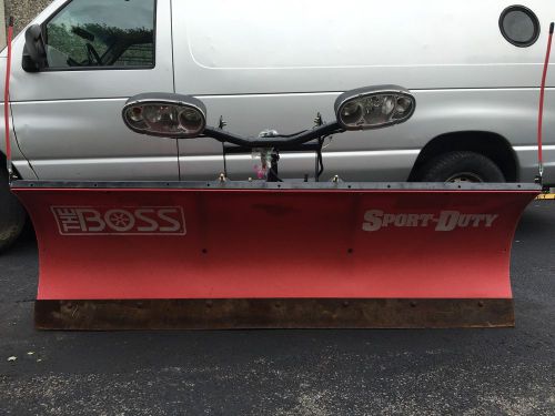 Boss snow plow 7&#039; sport duty light duty poly straight plow 1/4&#034; blade