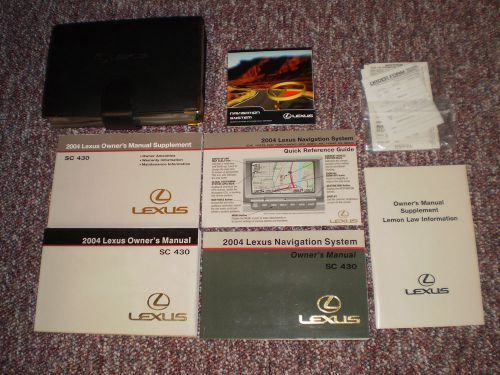 2004 lexus sc 430 car owners manual books navigation guide instruct cd case all
