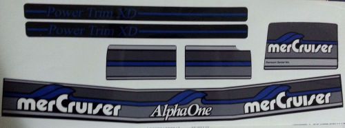 Mercruiser the new alpha one gen.two  blue  decals  w/ blue rams sticker set
