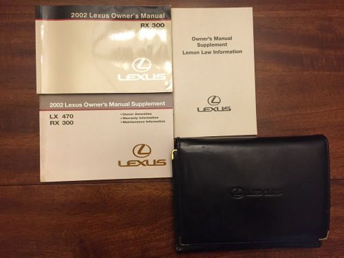 2002 lexus rx300 owners manual set with leather lexus case fast free shipping