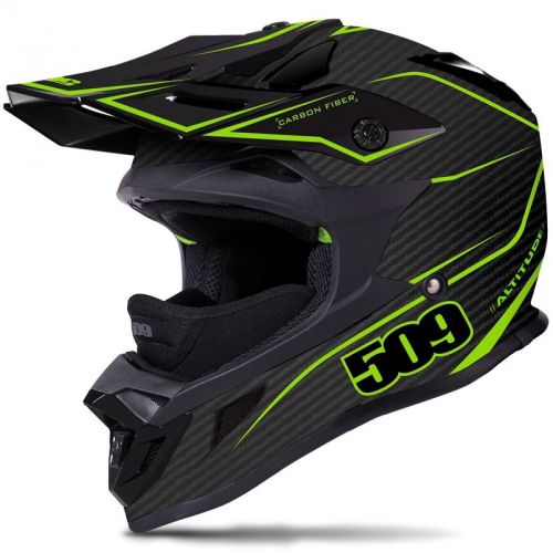 509 carbon fiber altitude snowmobile helmet - lime - black green 509-hel-acl-__