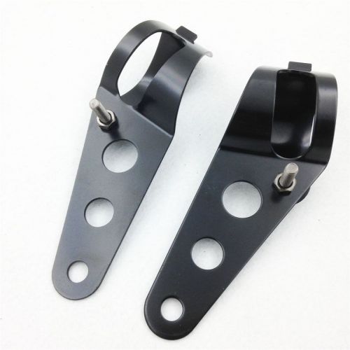 Side mounting 34mm-46mm fork tube clamp headlight brackets to cruisers choppers