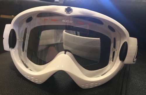 Spy optical alloy 2 mx motocross white clear lens goggles