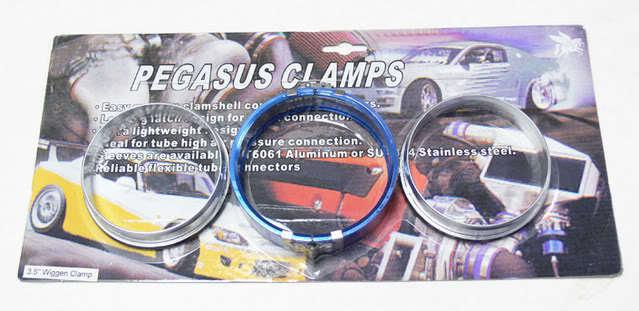 Pegasus clamshell clamp aluminum 3.5" blue