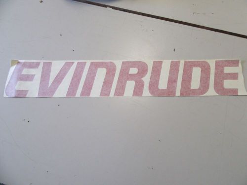 Evinrude red decal 33&#034; x 5 1/2&#034; marine boat