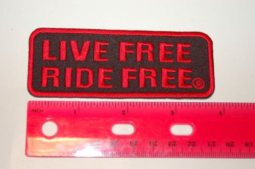 &#034;live free ride free&#034; deluxe biker patch
