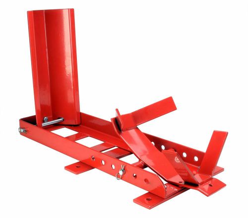 1800 lb adjustable motorcycle sport cruiser wheel chock cradle stand for trailer