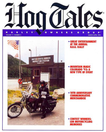 1993 mar/apr harley hog tales magazine -90th anv reunion-colorado magic rally
