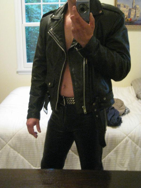 Wilson's like new!  punk leather motorcycle biker jacket size m medium
