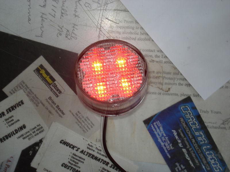 2 1/2" marker light, truck/trailer lights, (2) red, 12v