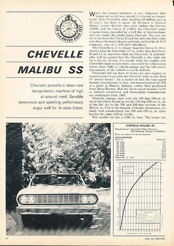 1964 chevrolet malibu ss original road test article - y7