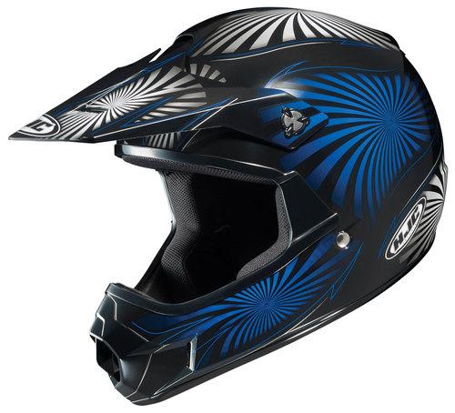 Hjc cl-xy youth whirl blue motorcycle helmet size  large