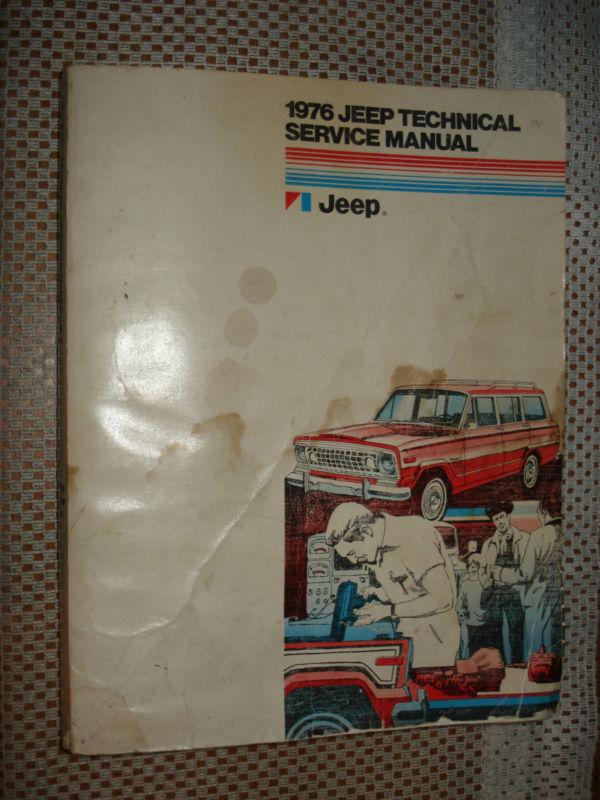 1976 jeep cherokee cj+ service manual shop book rare truck