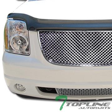 Chrome luxury style mesh front lower bumper grill grille abs 07-12 yukon denali