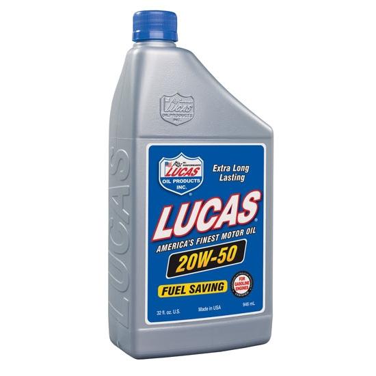 New lucas high performance sae 20w-50 racing motor oil, case of 6 quart bottles