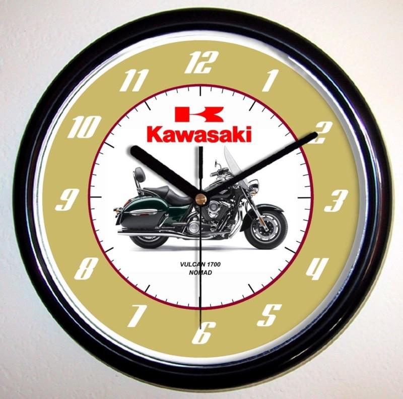 Kawasaki vn1700 vulcan nomad motorcycle wall clock green 1700 2012