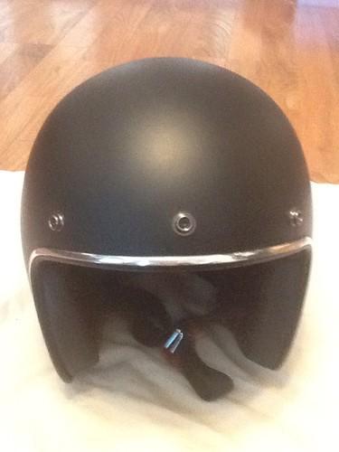 Bell matte black open face motorcycle helmet