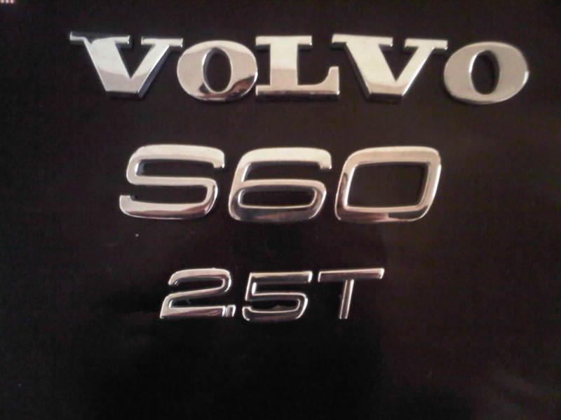 2004 volvo s60 2.5t 2.5 t rear chrome emblem logo badge decal set