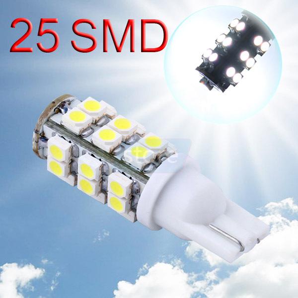 T10 25 smd license plate pure white 194 w5w led car light bulb lamp