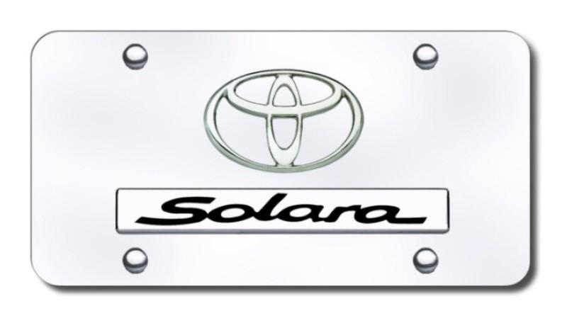Toyota dual solara chrome on chrome license plate made in usa genuine