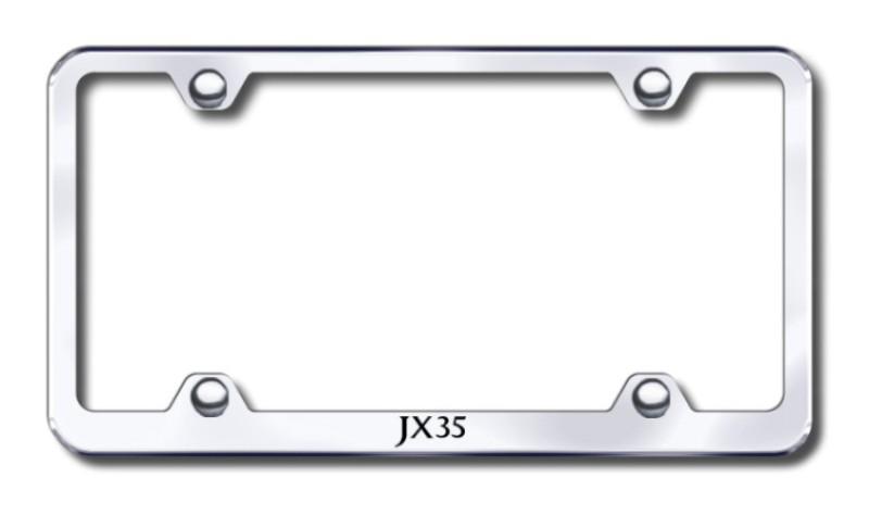 Infiniti jx35 wide body laser etched chrome license plate frame -metal made in