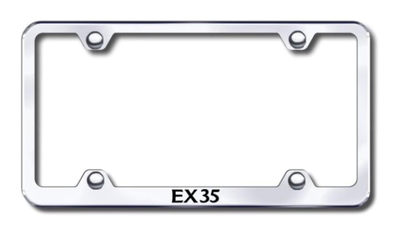 Infiniti ex35 wide body  engraved chrome license plate frame -metal made in usa