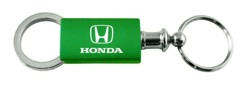 Honda green anondized aluminum valet keychain / key fob engraved in usa genuine