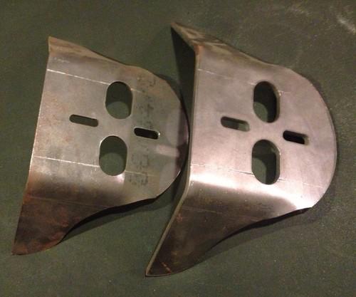 Air bag brackets.  pair of rear c-notch upper bag mounts.  weld on.