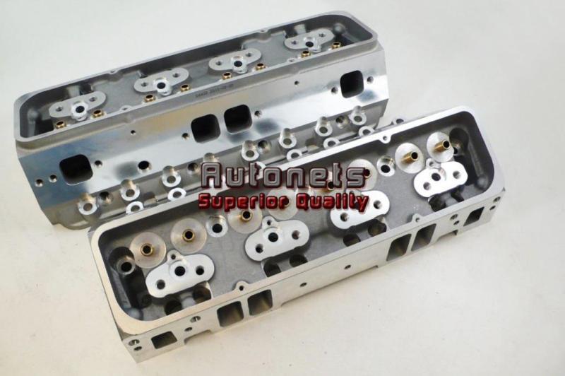 Small block chevy aluminum bare cylinder head pair sbc 327 350 64cc/205cc