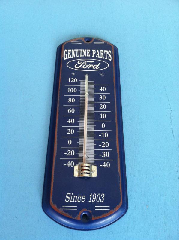 Genuine ford parts thermometer metal sign.features reading celsius & fahrenheit
