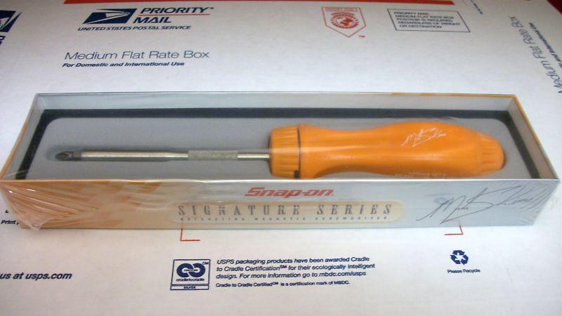  snap on ratcheting screwdriver mike skinner  new and sealed signature series