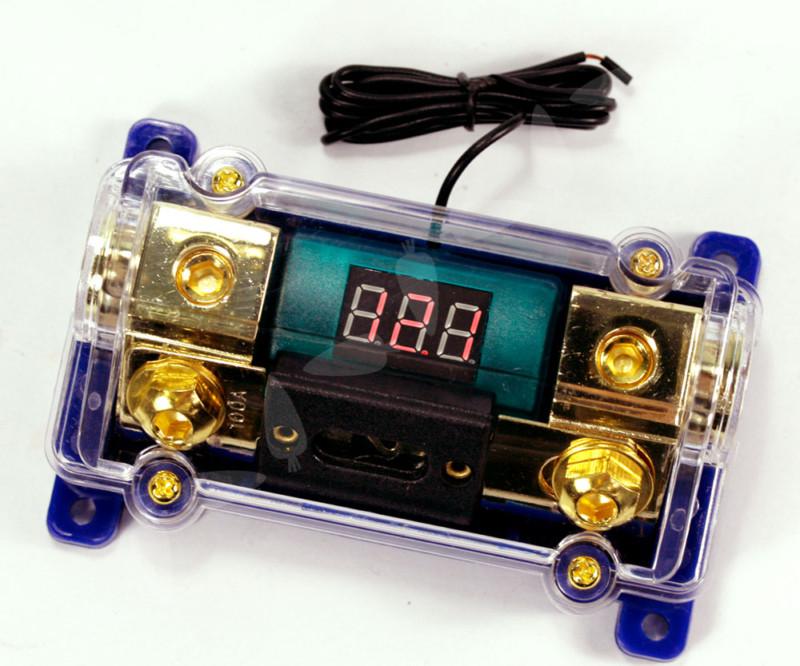 Car motor digital led voltage display anl gold fuse holder 0/2/4 gauge 100a e011