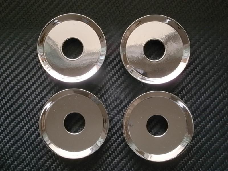 Set of 4 blank wheel center cap  65.5mm 60mm chrome hub caps no logo caps