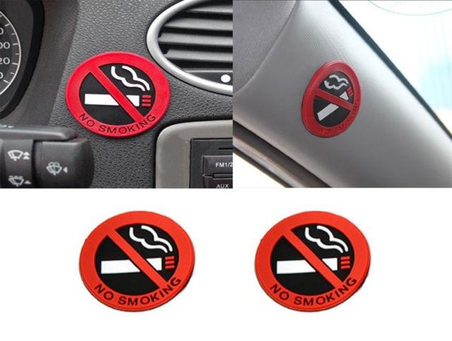 2 x no smoking car decal / sticker, 3d design, us seller