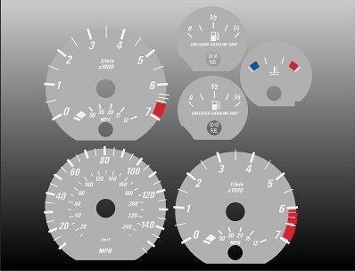 2000-2006 bmw 3 series coupe instrument cluster grey face gauges e46 00-06