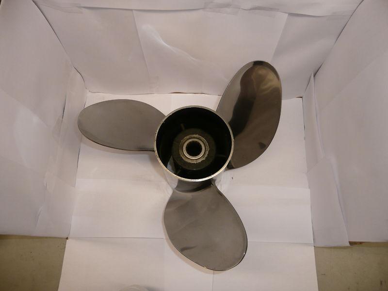 Stainless steel 3 blade propeller 14 1/2 in x 22 pitch mercury brp raker 
