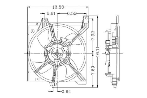 Replace ni3115101 - 1998 nissan 200sx radiator fan assembly car oe style part