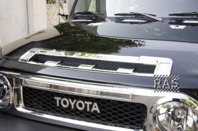 2007 and up toyota fj cruiser chrome front hood scoop