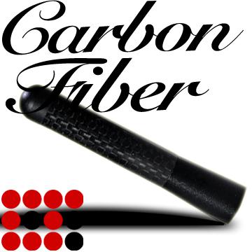 3"/76mm black short carbon fiber radio antenna screw on type for chevrolet