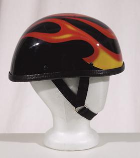 Firey flaming novelty eagle style helmet  