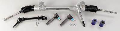Summit racing rack and pinion manual quick ratio steel silver ford mustang each