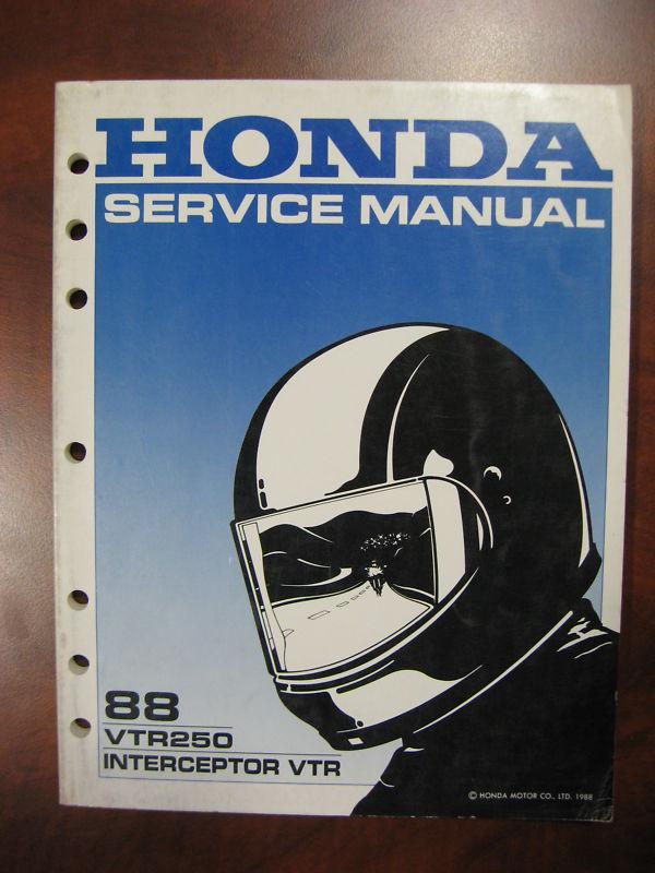 1988 honda vtr250 interceptor factory service manual