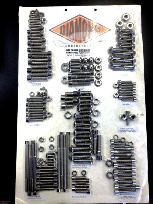 2007-2011 harley softail polished stainless bolt set