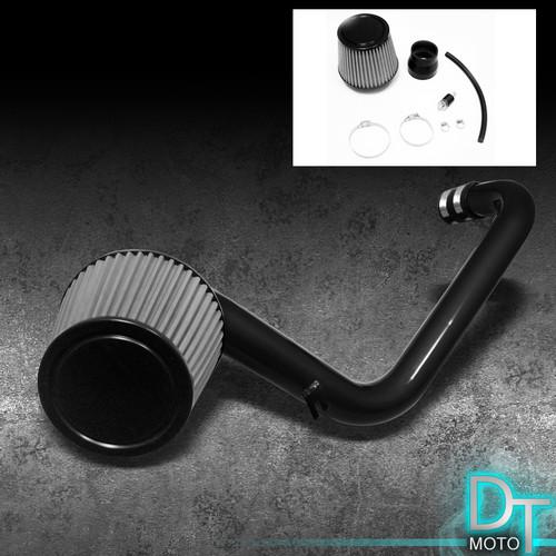 Stainless washable filter + cold air intake 94-01 integra ls/rs/gs blk aluminum