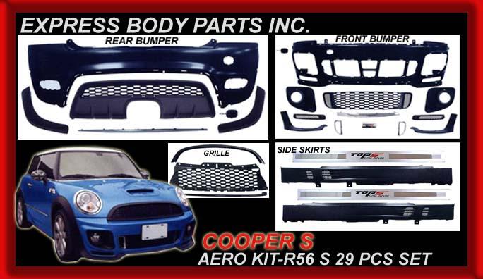 07-13 mini cooper / cooper s countryman r56 aero body kit set 29 pieces trim new