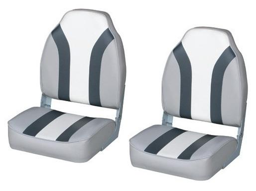 2 wise grey/charcoal/white deluxe seats *free shipping*