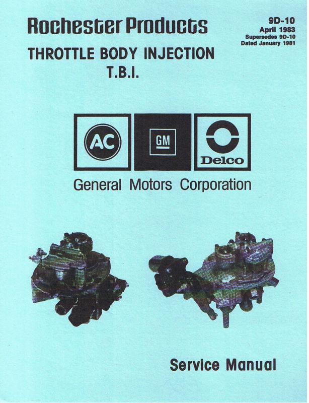 Rochester tbi throttle body fuel injection shop service repair manual