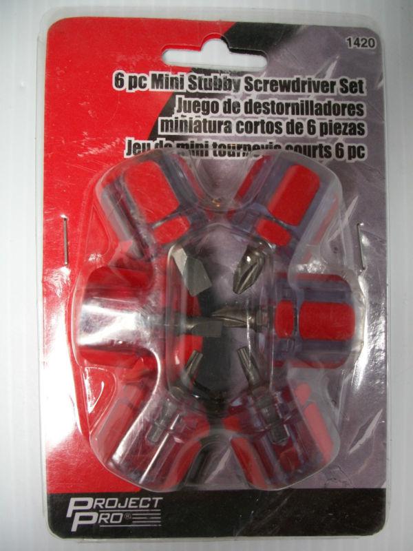 6pc mini stubby screwdriver set 