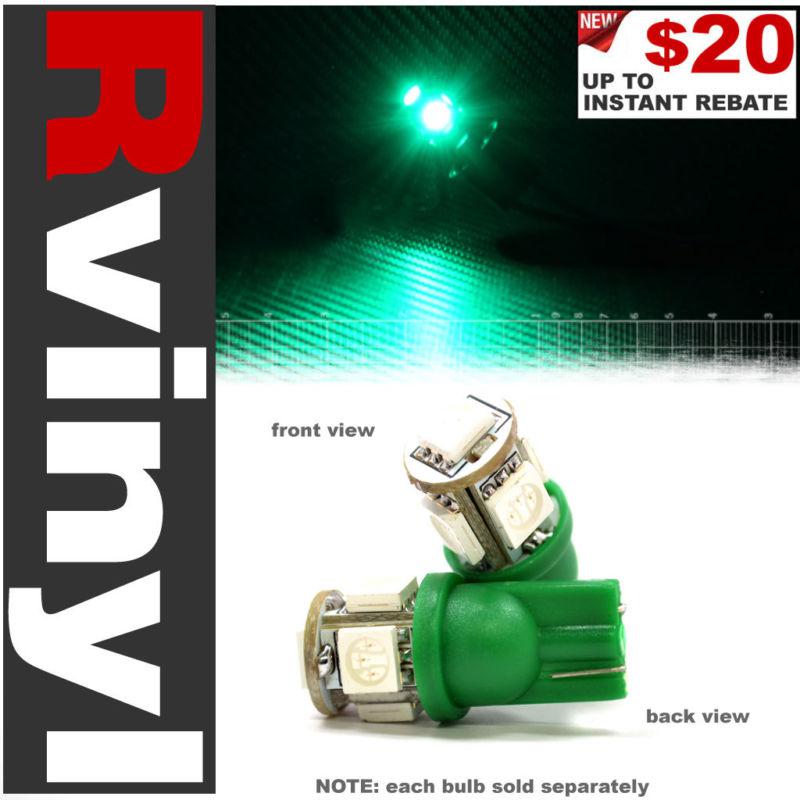 Profocos green (1x) t10 5 5050smd led license plate bulb lamp for ram