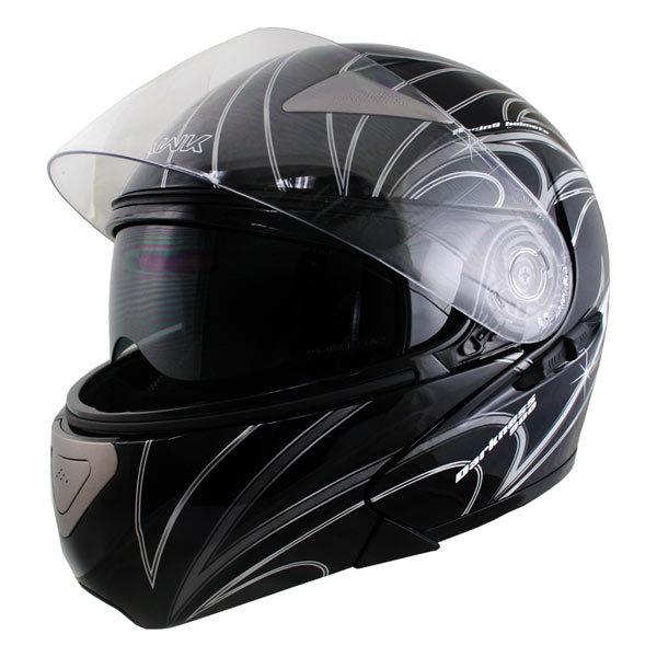 New hawk darkness black/white modular helmet motorcycle biker s m l xl 2xl